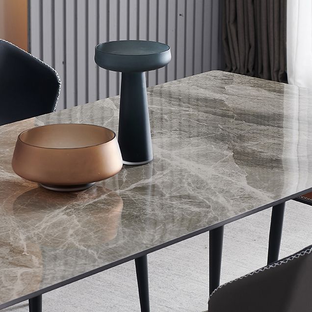 Metal Contemporary Rectangular Dining Table Sintered Stone Table with Metal Legs Clearhalo ' dining_table' 'Dining Tables & Seating' 'Dining Tables' 'furn' 'furn_dining_table' 'Furniture' 'furniture_dining_table' 'Kitchen & Dining Furniture' 'kitchen&dining_furn' 'kitchen' 'kitchen_dining_table' 1200x1200_2b12790d-9840-4d15-92cb-0b02e4ab20d7