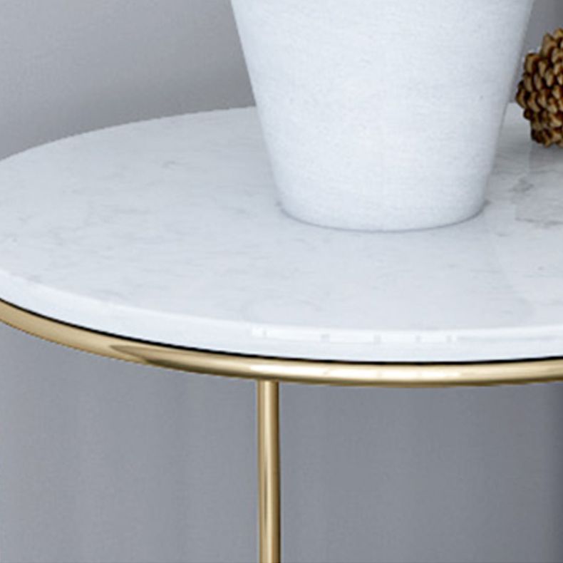 23.62 "Cama de altura Mesa de mármol nocturna con 2 estantes