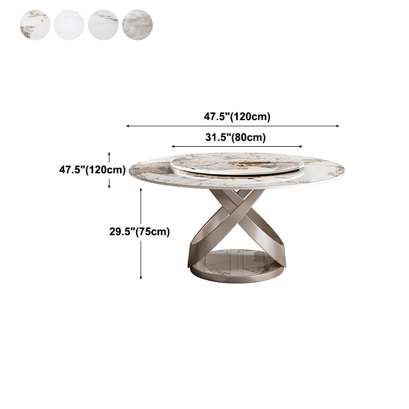 Stone Top Dining Table Round Modern Dining Table with Pedestal Base Clearhalo 'Dining Tables & Seating' 'Dining Tables' 'dining_table' 'furn' 'furn_dining_table' 'Furniture' 'furniture_dining_table' 'Kitchen & Dining Furniture' 'kitchen' 'kitchen_dining_table' 1200x1200_2b147fe0-9268-400b-b138-7c20d983ca36