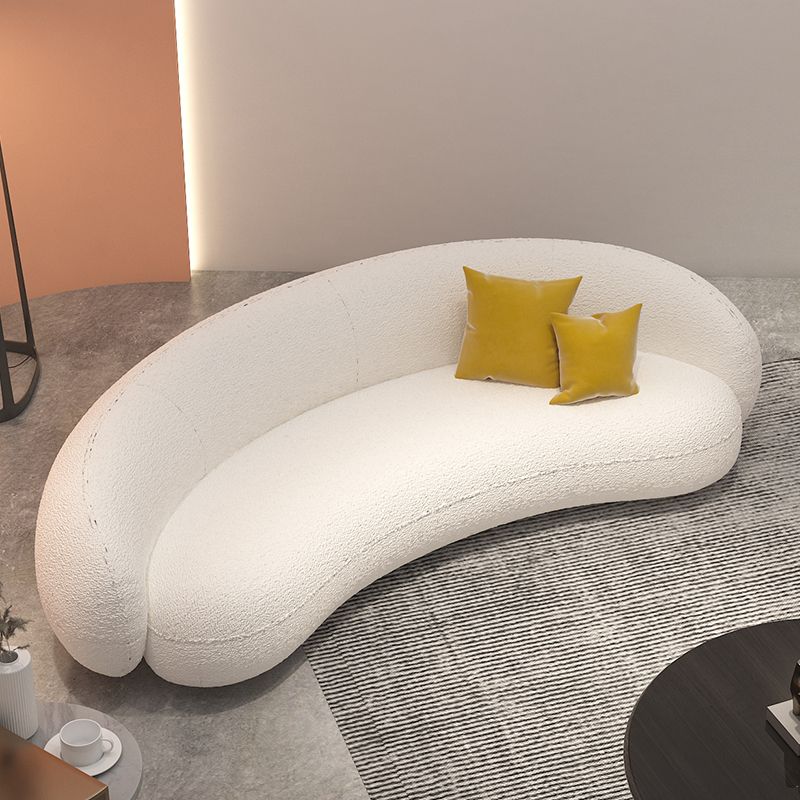 Divano curvo al braccio ad incasso di divano a forma di luna contemporanea per l'appartamento