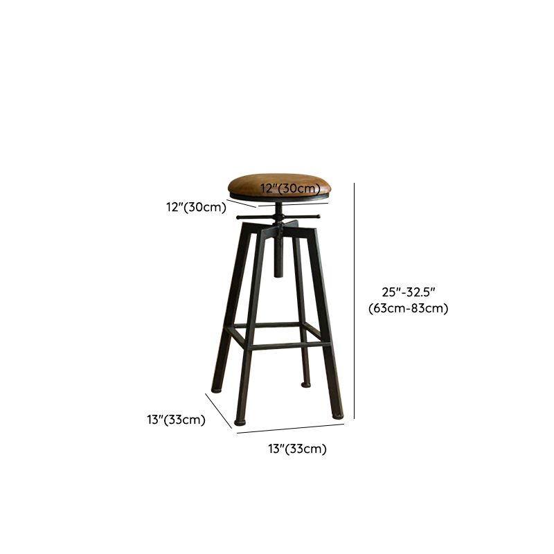 Sgabello da bar con bancone atagliabile senza braccio industriale con zampe metalliche
