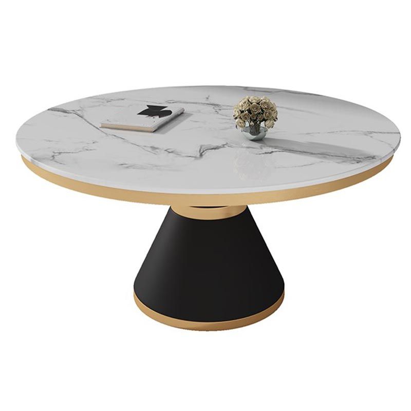 White Marble Top Dining Site Table Traditional Luxury Round Pedestal Table Clearhalo 'Dining Tables & Seating' 'Dining Tables' 'dining_table' 'furn' 'furn_dining_table' 'Furniture' 'furniture_dining_table' 'Kitchen & Dining Furniture' 1200x1200_2b14de75-693f-4fe5-b9bf-3e2a70008081