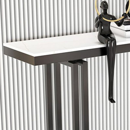 11 "W Console Contemporary Table Tabella della console rettangolare in pietra bianca