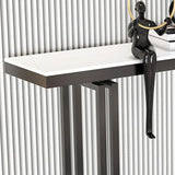11 "W Console Contemporary Table Tabella della console rettangolare in pietra bianca