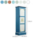 Traditional Birch Wood Cabinet with Mirror Matte Finish Wardrobe for Home