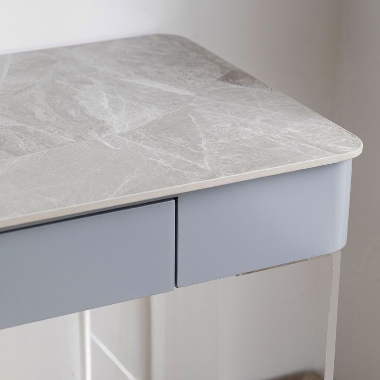 Scrivania per uffici in pietra a forma di rettangolare 2 gambe task desk per casa