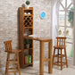 Brown Pine Wood Bistro Table with Storage Modern Pub Table for Home Clearhalo 'Bar Furniture' 'Bar Tables' 'bar_tables' 'furn' 'furn_bar_tables' 'Furniture' 'Kitchen & Dining Furniture' 1200x1200_2b1769f7-22f3-4459-be24-a0c1e3cfdb3a