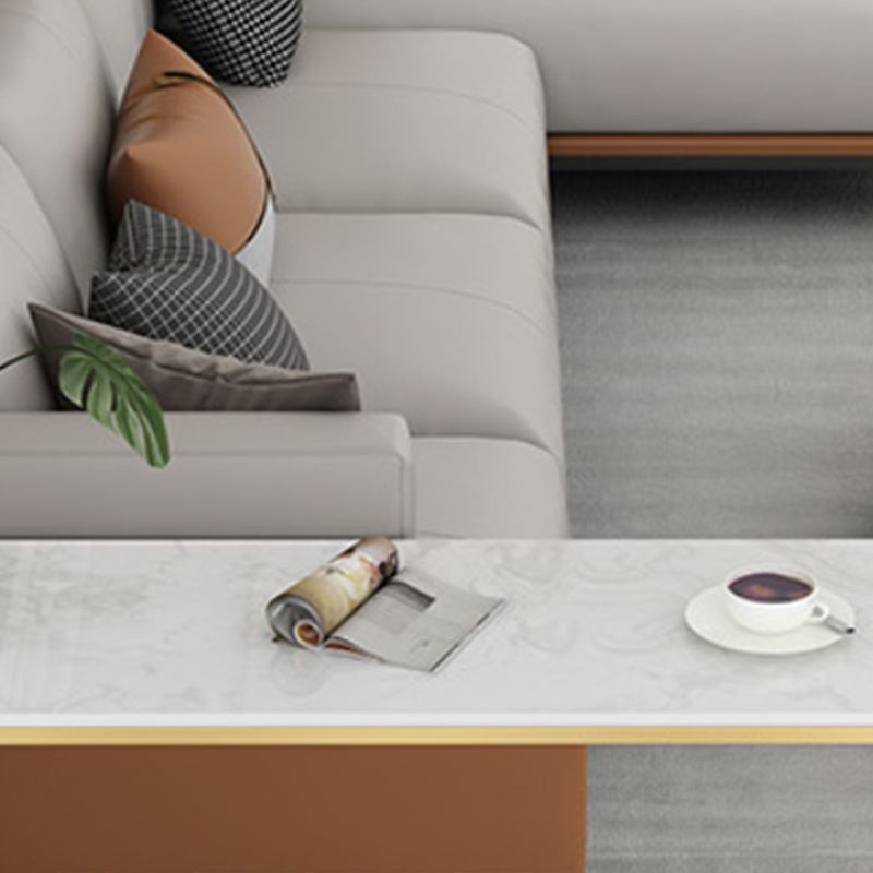 Tavolo da tavolo da bar moderno a barra da banco in marmo bianco per soggiorno