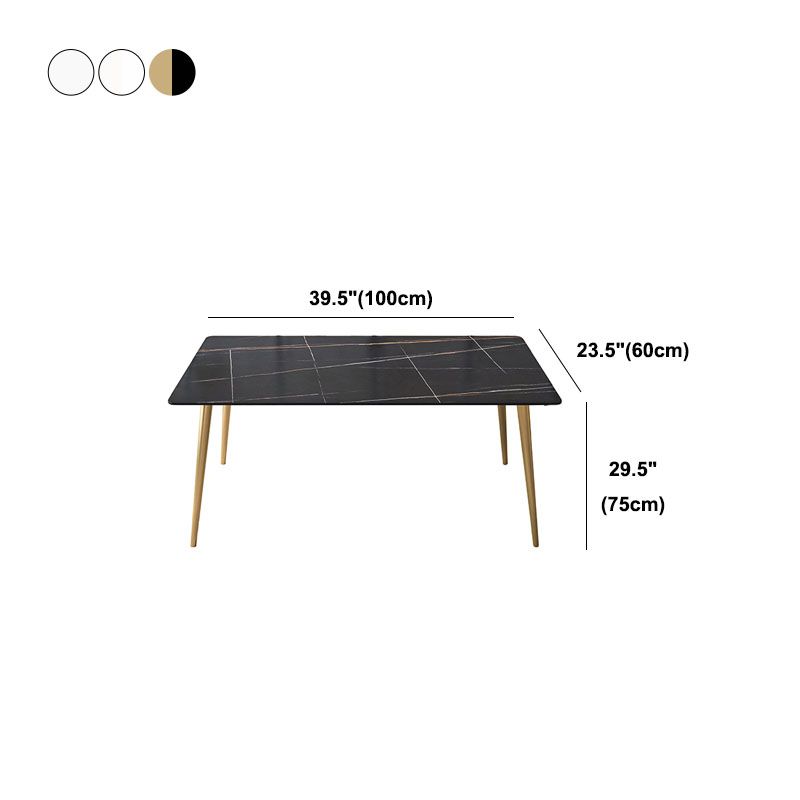 Glam Style Office Desk Rectangular Writing Desk with Metal Legs Clearhalo 'furn' 'furn_office_desk' 'Furniture' 'furniture_office_desk' 'Office Desks' 'Office Furniture' 'office_desk' 1200x1200_2b1a7e12-88ae-434f-977e-b08cb3e1ea5d