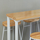 1/5/9 stuks industriële rechthoekige balktafel set houten toonbanktafel met hoge ontlasting