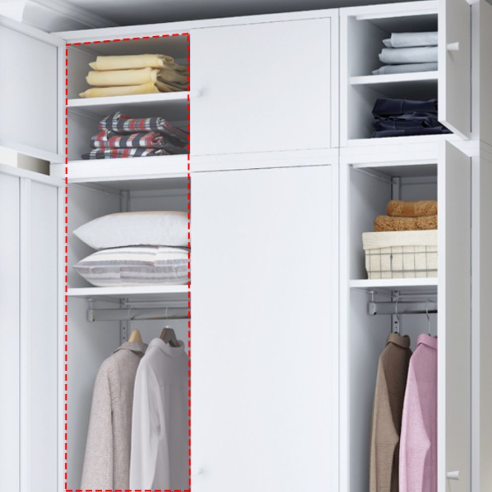 Metallic Finish Cabinet with Legs Contemporary Metal Wardrobe for Home Clearhalo 'Armoires & Wardrobes' 'armoires_wardrobes' 'Bedroom Furniture' 'furn' 'furn_armoires_wardrobes' 'Furniture' 1200x1200_2b1aa80a-83ed-47cf-af86-c63b83a9bf8b