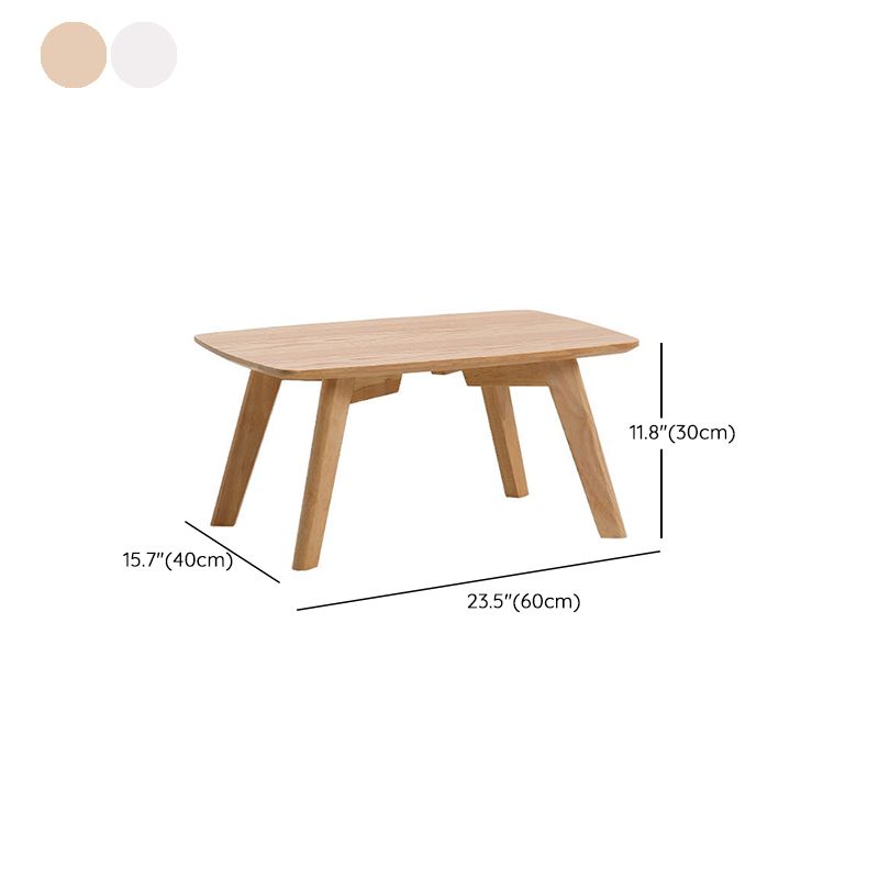 Solid Wood 4 Legs Coffee Table Modern 11.8" H Cocktail Table Clearhalo 'Coffee & Accent Tables' 'Coffee Tables' 'coffee_tables' 'furn' 'furn_coffee_tables' 'Furniture' 'Living Room Furniture' 1200x1200_2b1bab0e-3f2f-4869-9f37-5e7f1c017835