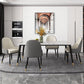 Metal and Slate Table Glam Style Simple Home Rectangular Dining Table