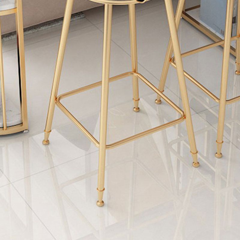 Glam – ensemble de Table de bar rectangulaire avec tabourets hauts en métal, 1/2/3 pièces, pour la maison