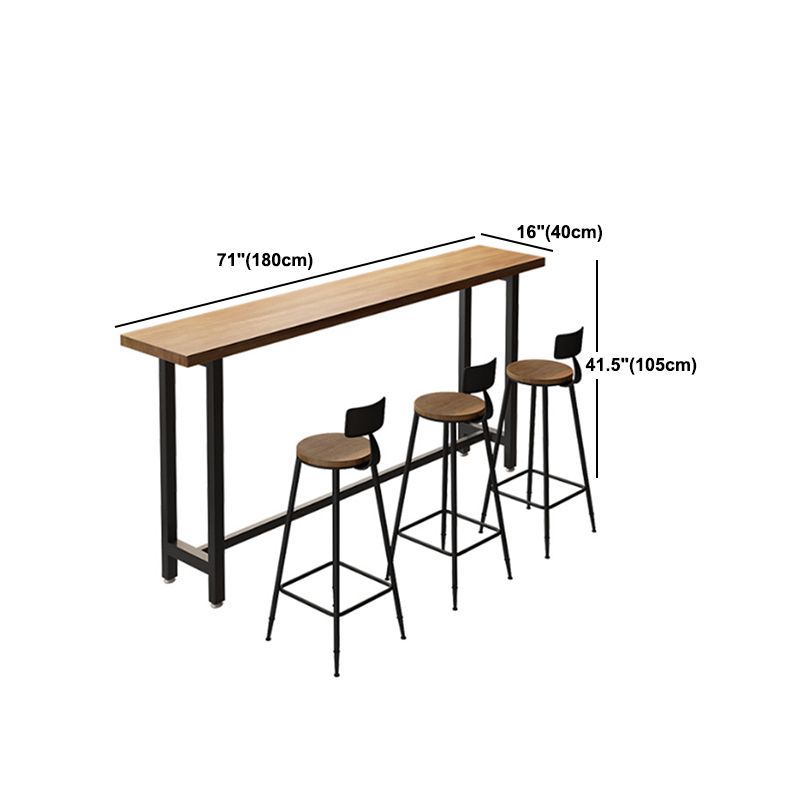 Tavolo da pub in legno massiccio moderno barra di altezza rettangolo tavolo per interno