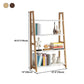 Wooden Etagere Bookcase Modern Bookshelf with Rectangular Shelves