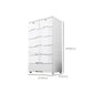White Plastic Storage Cabinet with Legs Contemporary Wardrobe Armoire