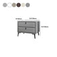 Leather Top Nightstand  with Drawers Glam Night Table with 4 Legs