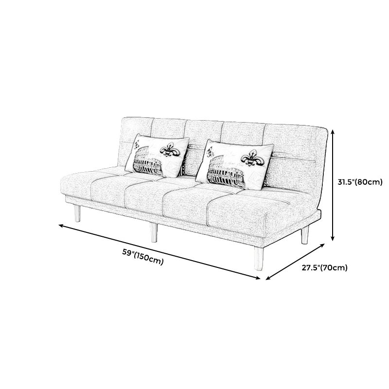 26.77" W Modern Armless Settee Convertible Sleeper Sofa for Living Room Clearhalo 'furn' 'furn_sofas' 'Furniture' 'furniture_sofas' 'kitchen' 'kitchen_sofas' 'Living Room Furniture' 'Sofa' 'sofas' 1200x1200_2b27f532-59eb-42da-9667-dcc9abdee6b2