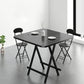 Metal and Wood Table Mid-Century Modern Style Folding Dining Table Clearhalo 'Dining Tables & Seating' 'Dining Tables' 'dining_table' 'furn' 'furn_dining_table' 'Furniture' 'Kitchen & Dining Furniture' 1200x1200_2b288a1b-d4d6-443a-8d14-d2469b38600e