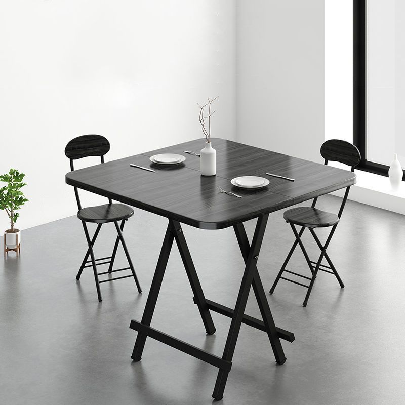 Metal and Wood Table Mid-Century Modern Style Folding Dining Table Clearhalo 'Dining Tables & Seating' 'Dining Tables' 'dining_table' 'furn' 'furn_dining_table' 'Furniture' 'Kitchen & Dining Furniture' 1200x1200_2b288a1b-d4d6-443a-8d14-d2469b38600e