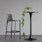 Contemporary Metal Bar Stool Backrest Counter Stool for Living Room