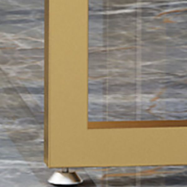 Stone Bar Dining Table Glam Rectangle Bar Table with Trestle Pedestal for Milk Tea Shop Clearhalo 'Bar Furniture' 'Bar Tables' 'bar_tables' 'furn' 'furn_bar_tables' 'Furniture' 'furniture_bar_tables' 'Kitchen & Dining Furniture' 1200x1200_2b2b9bd7-e51f-487d-88c4-94cef8dc3e83