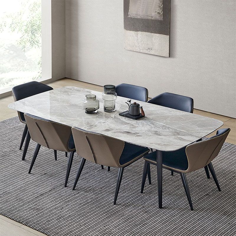 Contemporary 1/4/5/7 Pieces Dining Set Rectangle Sintered Stone Dining Room Set Clearhalo 'Dining Room Sets' 'Dining Tables & Seating' 'dining_room_set' 'furn' 'furn_dining_room_set' 'Furniture' 'furniture_dining_room_set' 'Kitchen & Dining Furniture' 'kitchen&dining_furn' 'kitchen' 1200x1200_2b2bc92d-cccb-41e0-9593-03ad27a68024