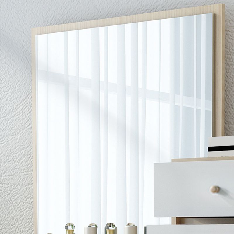 Tocador de maquillaje de dormitorio en tocador de madera de ingeniería nórdica natural