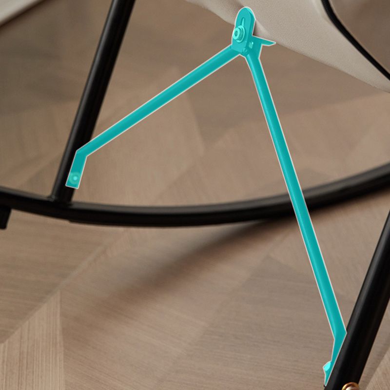 Chaise à bascule en faux cuir moderne avec rangement