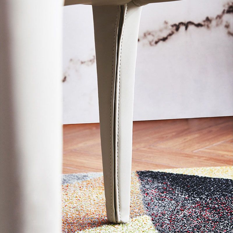 Contemporary Leather Dining Chairs Wingback Armless Chairs for Home Clearhalo ' kitchen&dining_furn' 'Dining Chairs' 'Dining Tables & Seating' 'dining_chair' 'furn' 'furn_dining_chair' 'Furniture' 'furniture_dining_chair' 'Kitchen & Dining Furniture' 'kitchen' 1200x1200_2b2cf1b9-ea10-46f3-9566-1e516566ef0a