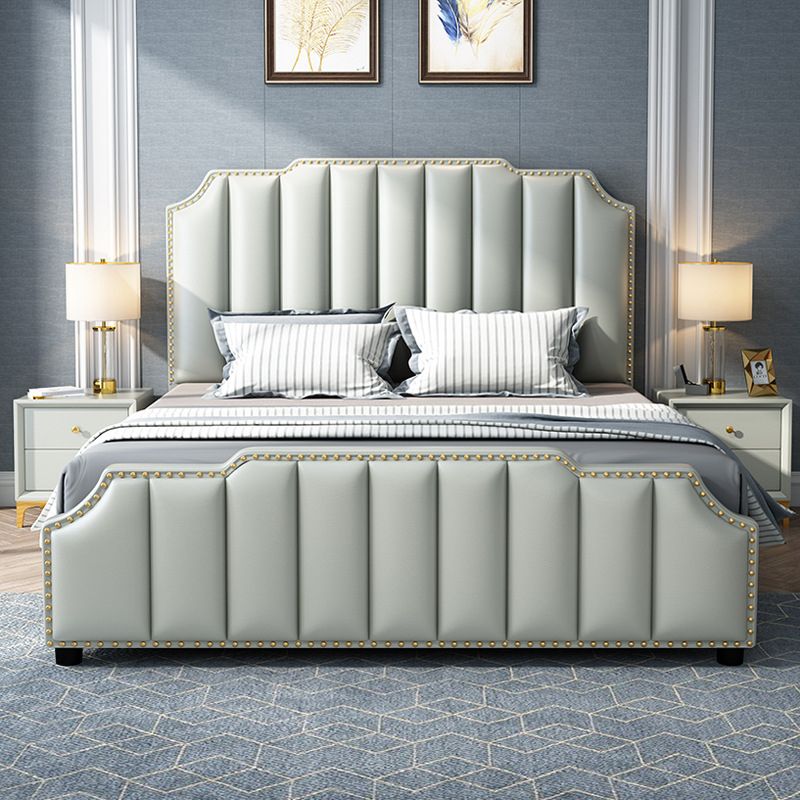 84.65 inch Wide Contemporary Standard Bed Solid Wood Bed with Headboard Clearhalo 'Bedroom Furniture' 'Beds' 'furn' 'furn_beds' 'Furniture' 1200x1200_2b2f2eef-7e90-485d-b919-e55024d01d06