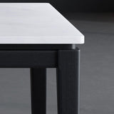 Square White Top Dining Table Industrial 4 Legs Dining Table with Black Frame Clearhalo 'Dining Tables & Seating' 'Dining Tables' 'dining_table' 'furn' 'furn_dining_table' 'Furniture' 'Kitchen & Dining Furniture' 1200x1200_2b2f6edd-2930-42a9-80ec-3871c5e21b77