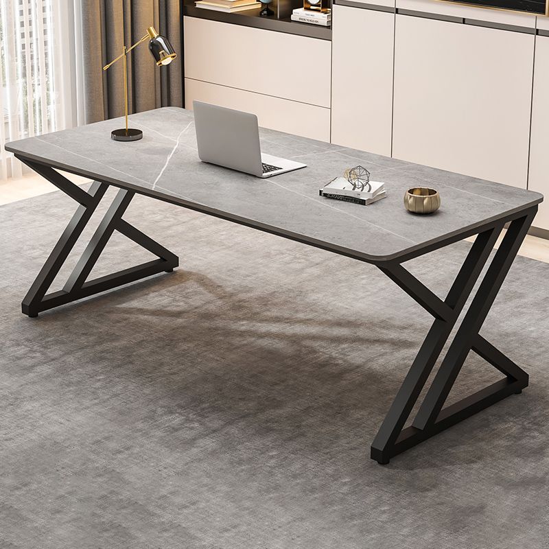 Modern Style Steel Base Office Desk Rectangular Home Writing Desk Clearhalo 'furn' 'furn_office_desk' 'Furniture' 'Office Desks' 'Office Furniture' 'office_desk' 1200x1200_2b30bbd7-0806-46e8-a75f-514738fd23ef