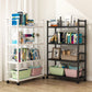 Industrial Steel Etagere Bookshelf Vertical Open Bookshelf with Caster Wheels Clearhalo 'Bookcases' 'furn' 'furn_bookcases' 'Furniture' 'furniture_bookcases' 'Office Furniture' 1200x1200_2b31d14e-2e02-4cad-bfa2-0791a4d9fb16