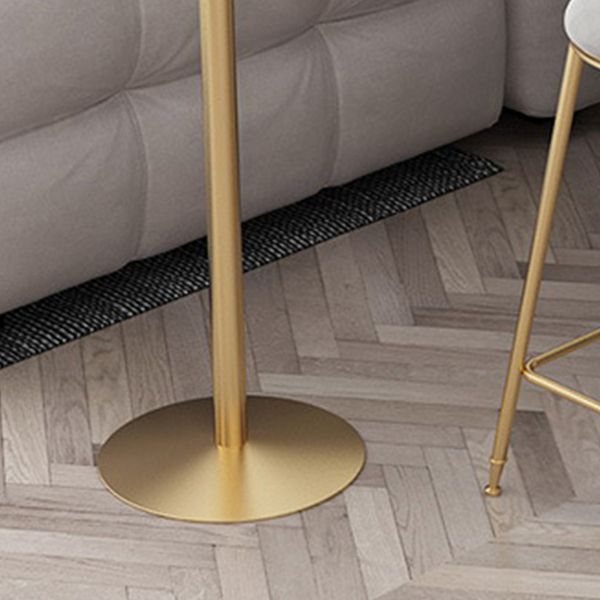 Faux Marble Bistro Bar Table Rectangle Metal Base Bar Table with Storage Clearhalo 'Bar Furniture' 'Bar Tables' 'bar_tables' 'furn' 'furn_bar_tables' 'Furniture' 'Kitchen & Dining Furniture' 1200x1200_2b32e68d-00d3-4eaf-9b4e-95d71647777a