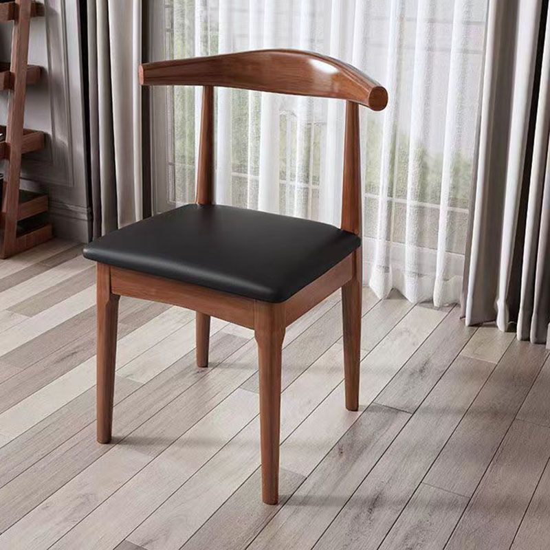 Open Back Side Chair Wood Industrial Dining Room Chair for Kitchen