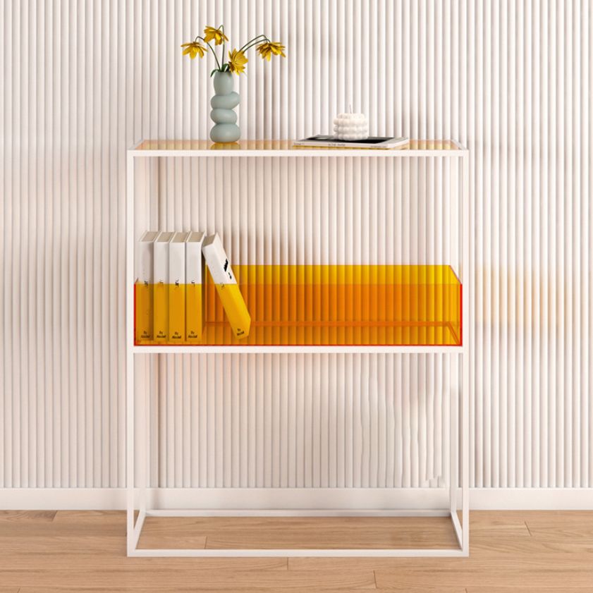 Contemporary Acrylic Bookcase Etagere Open Back Bookshelf with Shelves Clearhalo 'Bookcases' 'furn' 'furn_bookcases' 'Furniture' 'Office Furniture' 1200x1200_2b3463a5-b9ce-46c5-a908-8d63cdda2df1