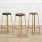 Nordic Armless Backless Counter Stool Iron Cafe Bar Stool with Cushion and Pedal Clearhalo 'Bar Furniture' 'Bar Stools' 'bar_stools' 'furn' 'furn_bar_stools' 'Furniture' 'furniture_bar_stools' 'Kitchen & Dining Furniture' 1200x1200_2b3474ae-e4ed-45b5-b632-ab7b0fb5ef94