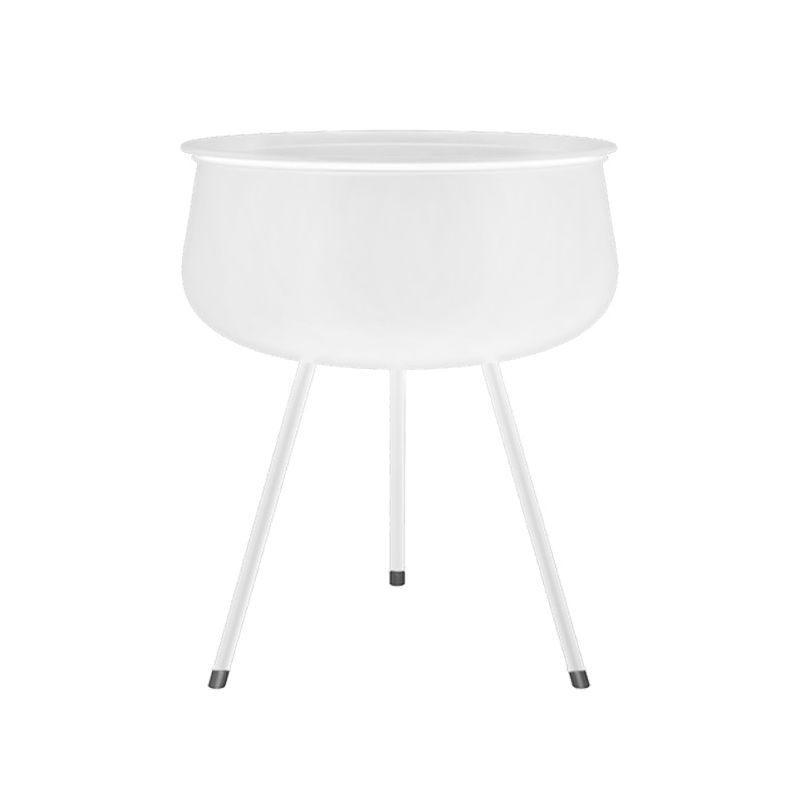 Tavolino in metallo rotondo in metallo rotondo alto 26,5 "Tavolo da gambe 3 gambe