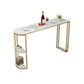 Glam Style Bistro Set 1/2/3 Pieces Stone Bar table with Upholstered Stools Clearhalo 'Bar Furniture' 'furn' 'furn_home_bar_bar_sets' 'Furniture' 'Home Bars & Bar Sets' 'home_bar_bar_sets' 'Kitchen & Dining Furniture' 1200x1200_2b370789-60b9-4b10-9f34-dbfddf9656e4