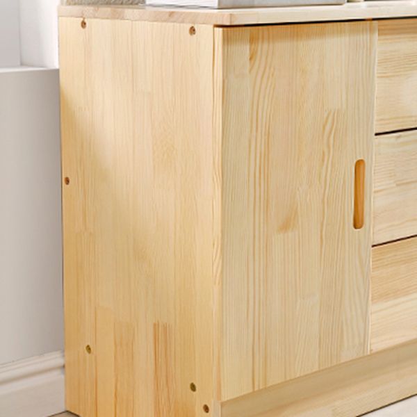 Stand de style Scandinave Stand Pine Wood Open Console TV de stockage fermé