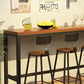 Industrial Natural Bistro Bar Desk Indoor Footrest Trestle Bistro Bar Table Clearhalo 'Bar Furniture' 'Bar Tables' 'bar_tables' 'furn' 'furn_bar_tables' 'Furniture' 'furniture_bar_tables' 'Kitchen & Dining Furniture' 1200x1200_2b38ead7-1947-4d77-88ed-cf95a8078b41