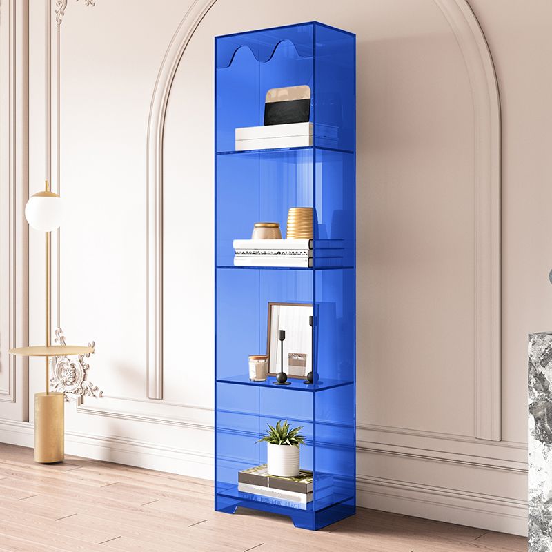 Contemporary Closed Back Standard Bookshelf Acrylic Bookcase for Study Room Clearhalo 'Bookcases' 'furn' 'furn_bookcases' 'Furniture' 'Office Furniture' 1200x1200_2b38ecde-aed3-4139-8b98-155bfaeb4abe