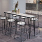 Modern Marble Bar Table with Rectangle Table Top Black Legs Table - 42" H Clearhalo 'Bar Furniture' 'Bar Tables' 'bar_tables' 'furn' 'furn_bar_tables' 'Furniture' 'furniture_bar_tables' 'Kitchen & Dining Furniture' 1200x1200_2b3916da-e43d-48e5-8906-12e64e417bf3