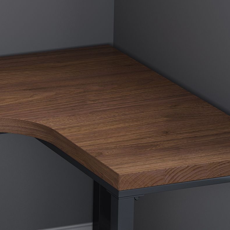 29,25 inch Hoogte Industrial Office Desk Solid Wood L-Shape Writing Desk