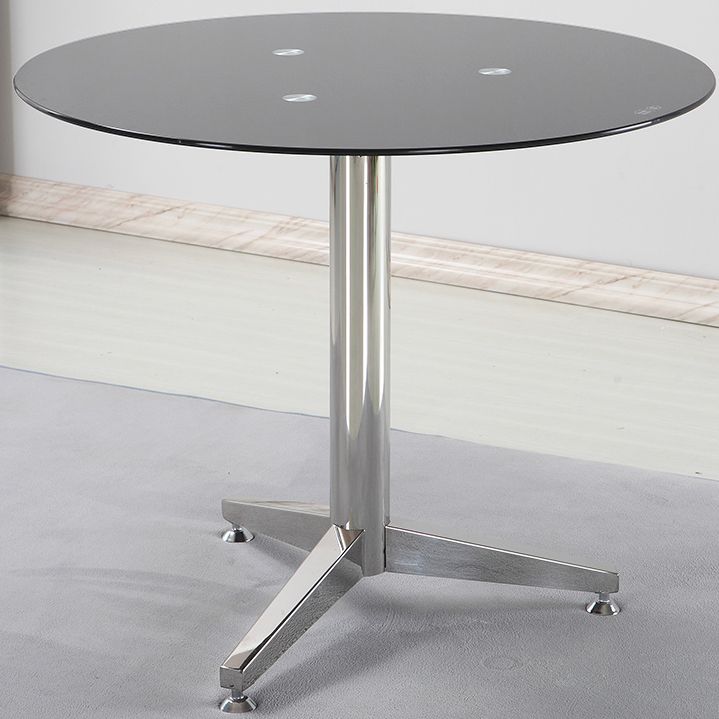 Modern Round Dining Room Table Tempered Glass Table with Pedestal Base Clearhalo ' dining_table' 'Dining Tables & Seating' 'Dining Tables' 'furn' 'furn_dining_table' 'Furniture' 'furniture_dining_table' 'Kitchen & Dining Furniture' 'kitchen&dining_furn' 'kitchen' 'kitchen_dining_table' 1200x1200_2b3b4308-a42a-41e6-9d53-bf4702849141