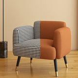 Leather/Faux Leather Modern Sofa 27.95" High Scroll Arm Seating