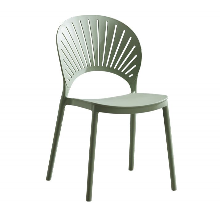 Home Contemporary Side Chair Open Back Shell-shaped Plastic Dining Room Chair Clearhalo ' kitchen&dining_furn' 'Dining Chairs' 'Dining Tables & Seating' 'dining_chair' 'Furniture' 'furniture_dining_chair' 'Kitchen & Dining Furniture' 'kitchen' 1200x1200_2b3b8d6c-b8de-433e-84ff-11bb440dbc98
