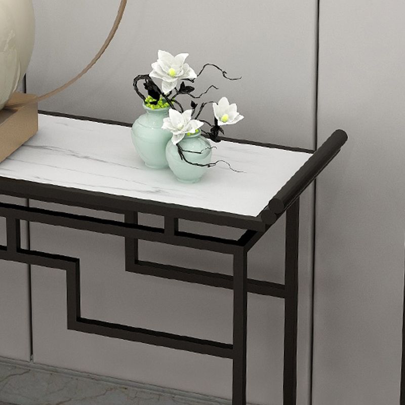 Mesa de mármol de 31.5 "de altura Mesa de acento de 1 estante para la consola para Hall